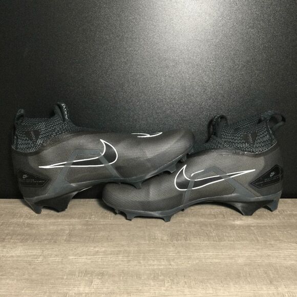 Nike Alpha Menace Elite 3 Flyknit Football Cleats CT6648-010 Black Men's Size 12 - Picture 4 of 7